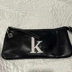 Black clutch / bag with K initial